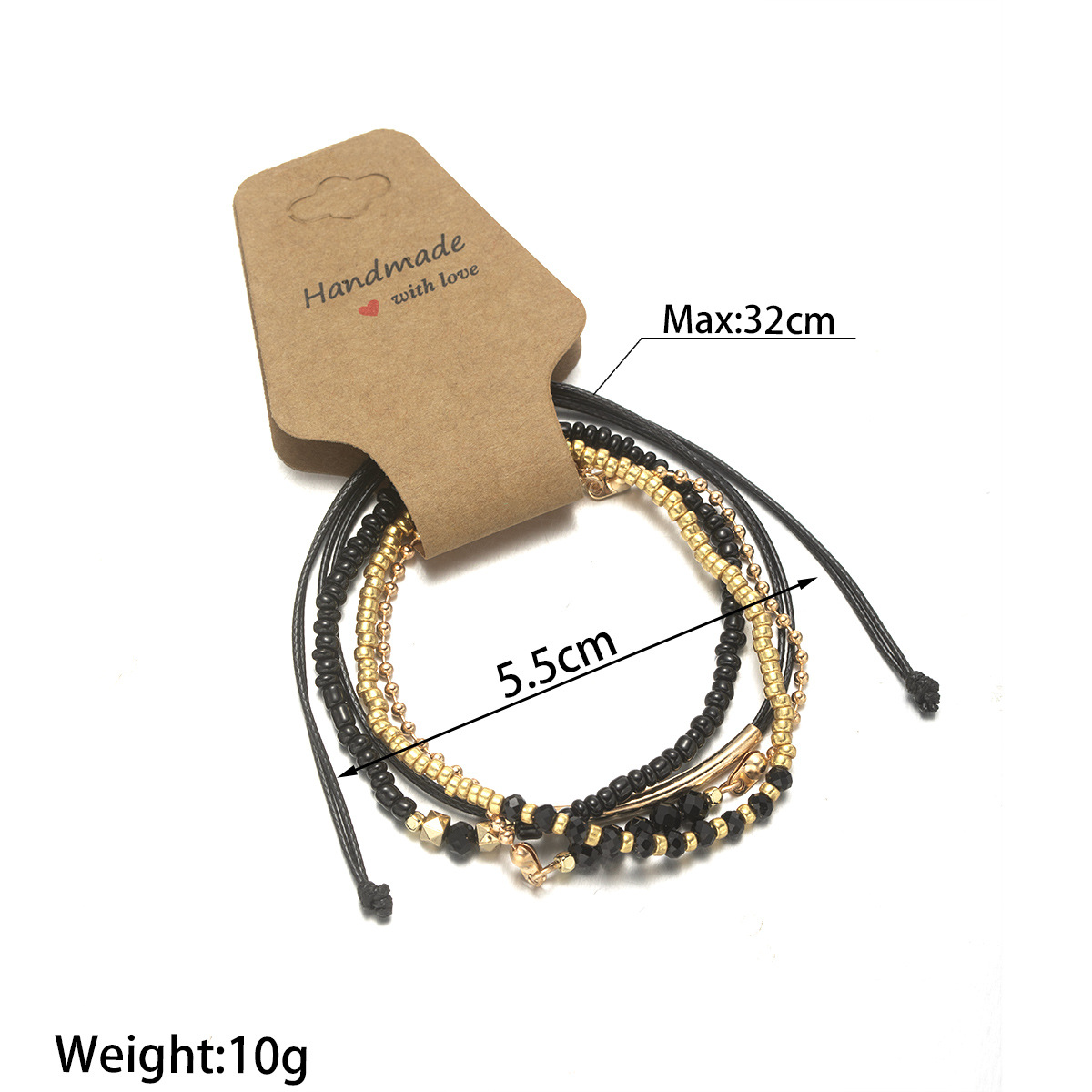 Conjunto de pulsera de piedra  - Black Tin Candle reseña y precio