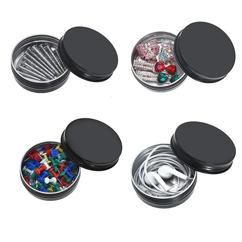 Frascos de vela vacíos negros  - Black Tin Candle reseña y precio