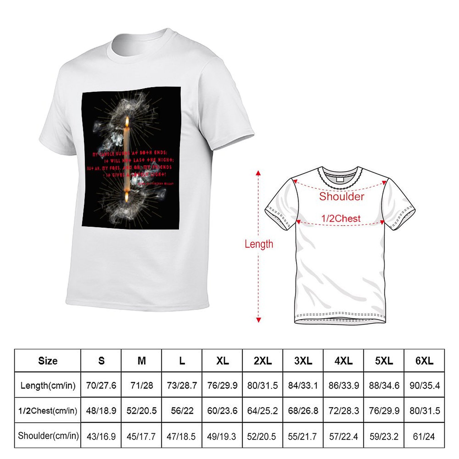 Camiseta Burning The Candle At - Black Tin Candle reseña y precio