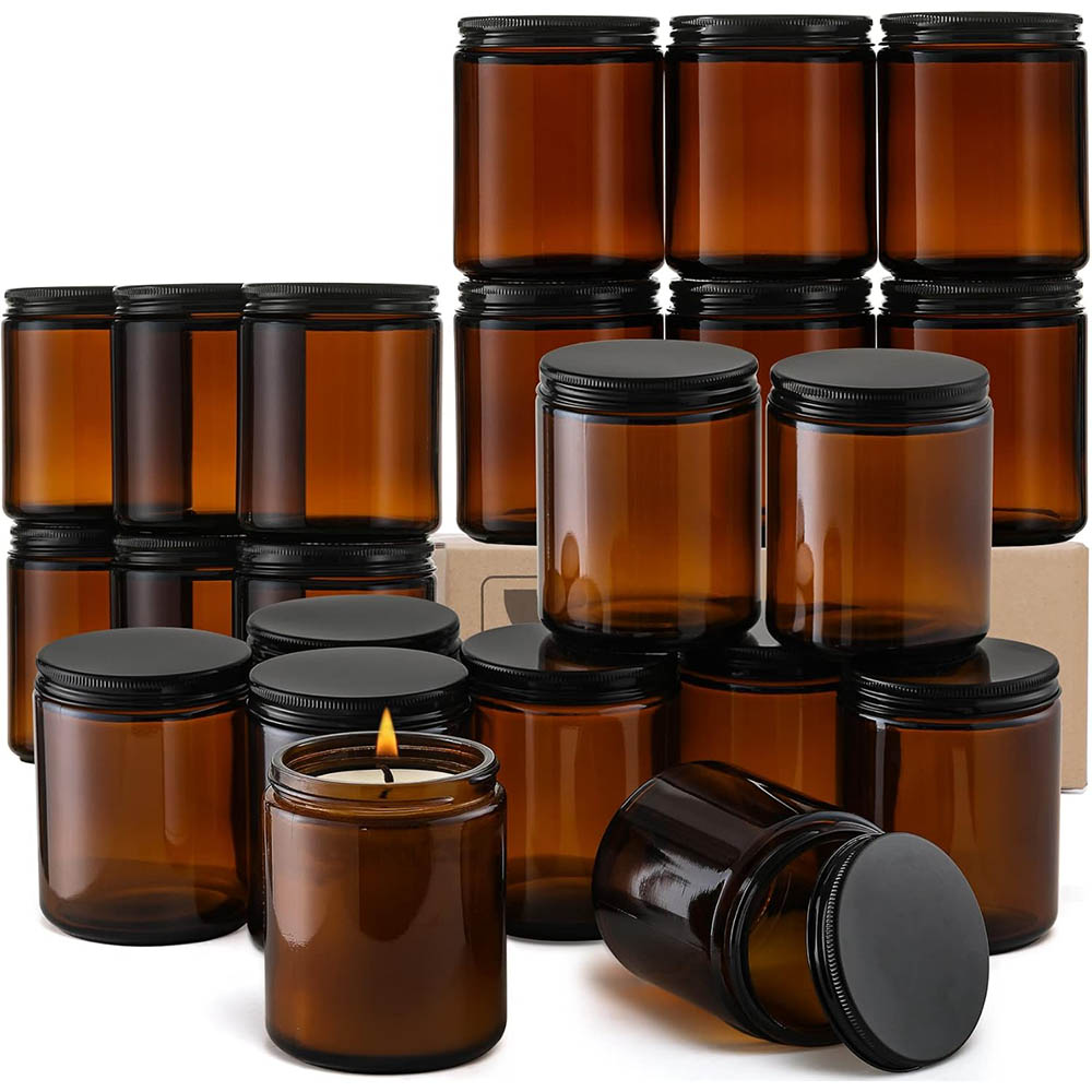 Frascos de Vidrio Ámbar de 8oz - Black Tin Candle reseña y precio