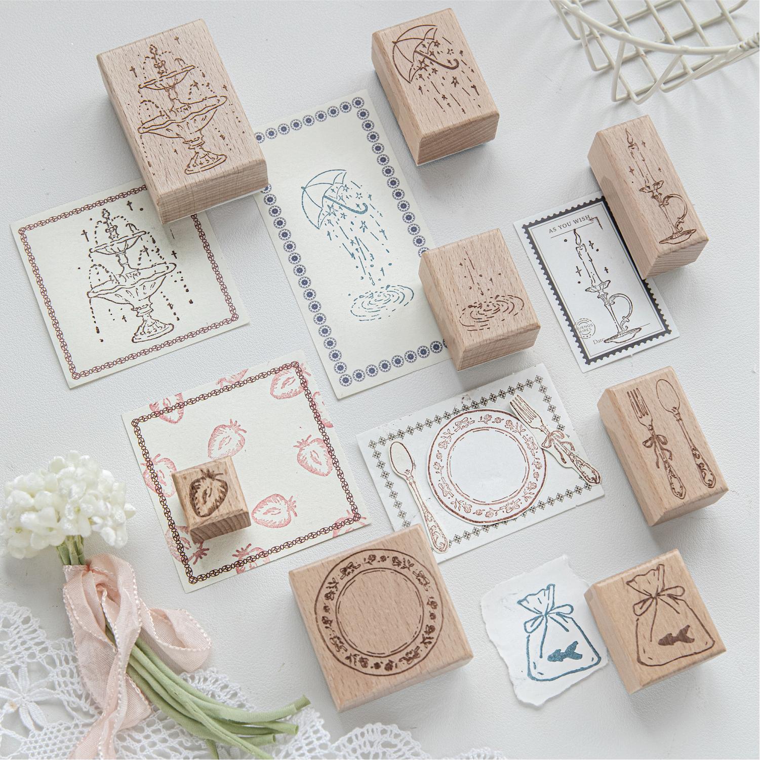 Sello de madera con diseño de  - Candle Making Supplies Online reseña y precio